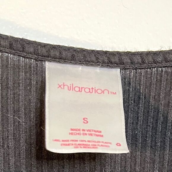 Xhilaration Ribbed Racerback Flowy Tank Top Black Size Small - Picture 4 of 4